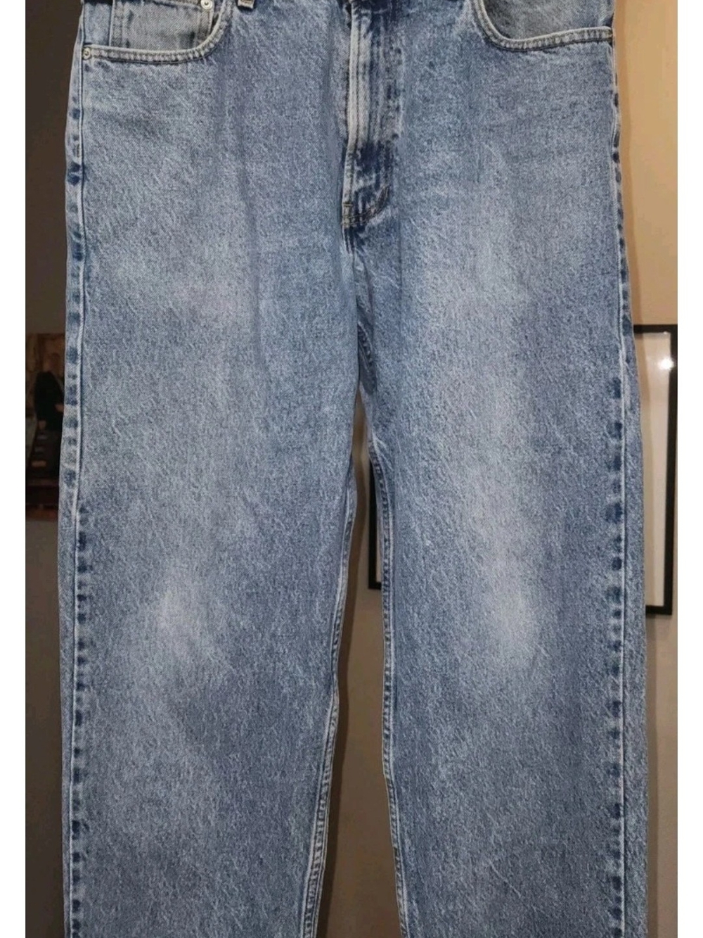 Vintage Tommy Jeans Mens 34x30 Light Wash Denim Pants Y2K 2001 Made Mexico